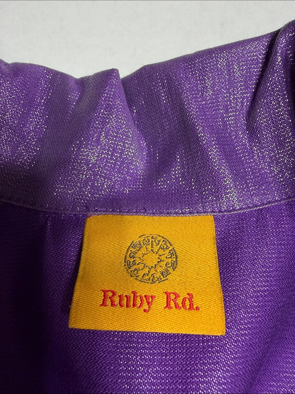 Ruby Rd. Shimmery iridescent Purple Drawstring Utility Jacket - Picture 2 of 14